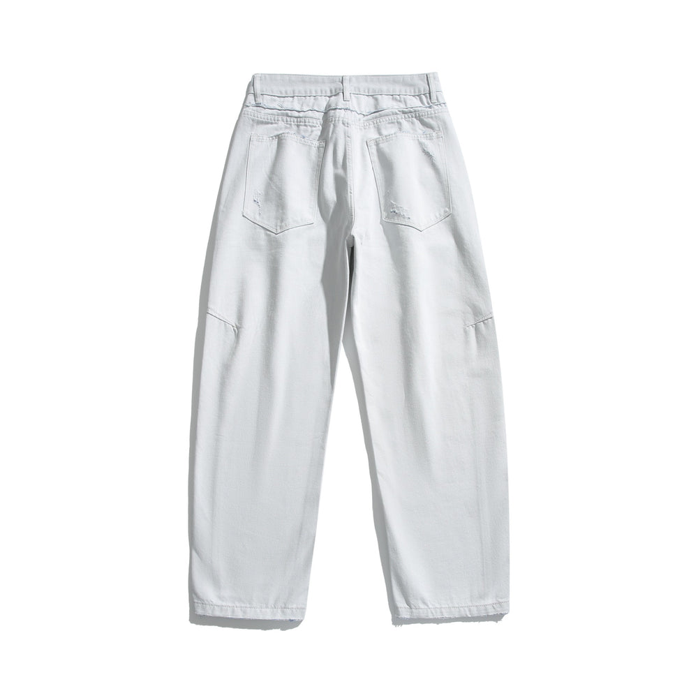 Damen Hochtaillierte Relaxed-Fit-Jeans mit sichtbarer Knopfleiste und Cargo-Seitennähten Shop Nory