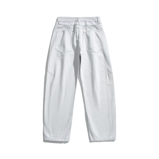 Damen Hochtaillierte Relaxed-Fit-Jeans mit sichtbarer Knopfleiste und Cargo-Seitennähten Shop Nory