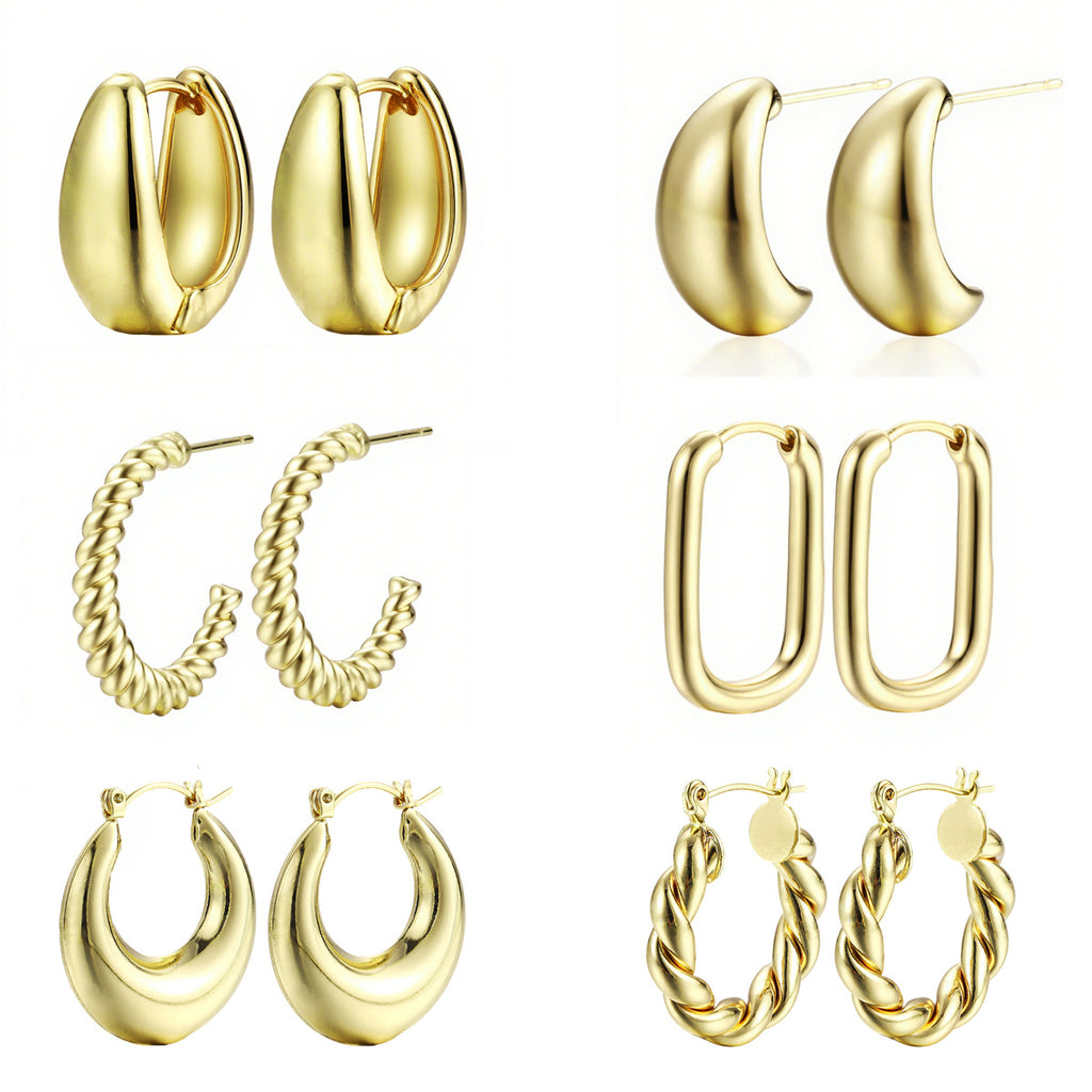 Damen Ohrringe im modernen und geschwungenen Design Shop Nory