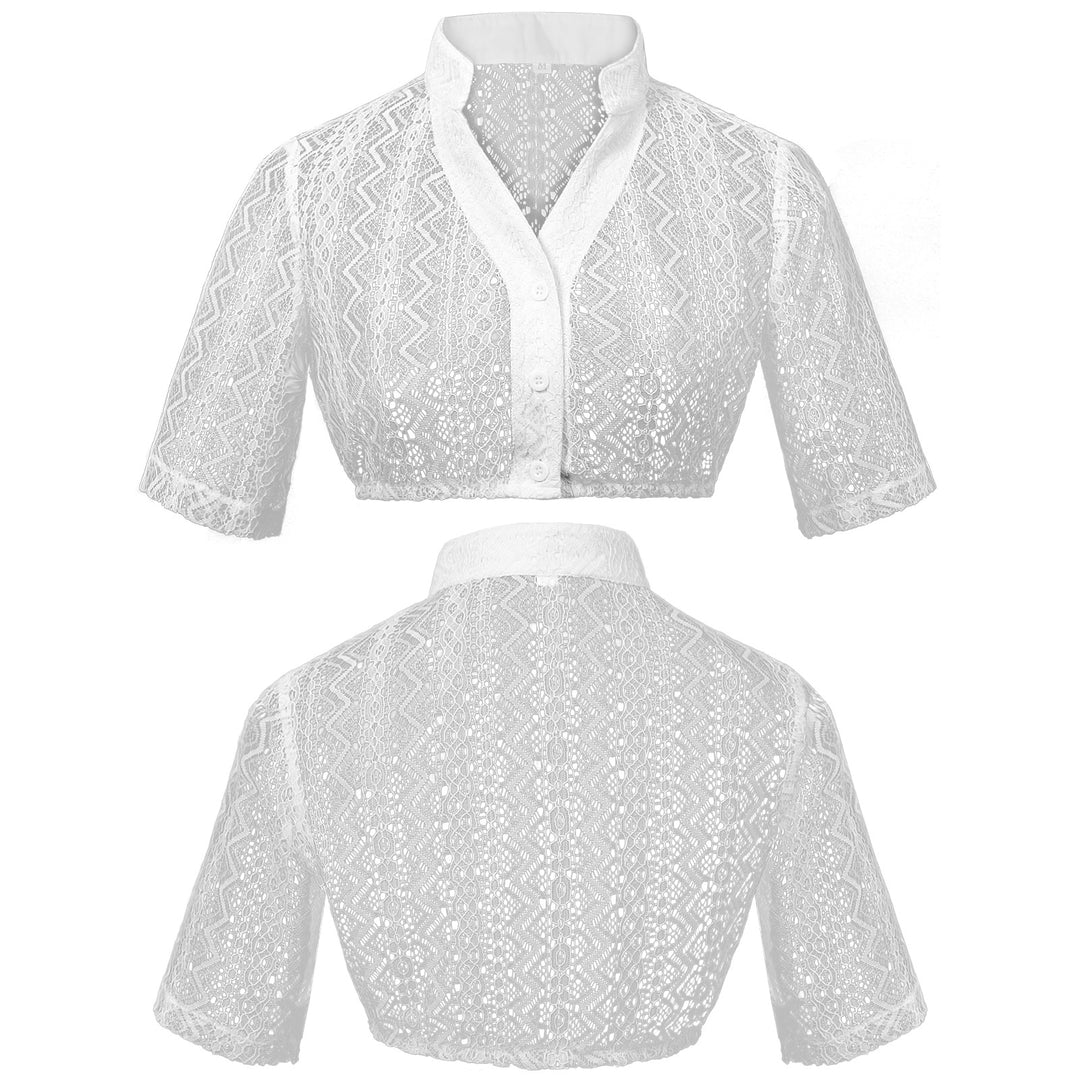 Damen nan zarter Spitzenbolero mit Stehkragen und kurzem Taillenschnitt Shop Nory