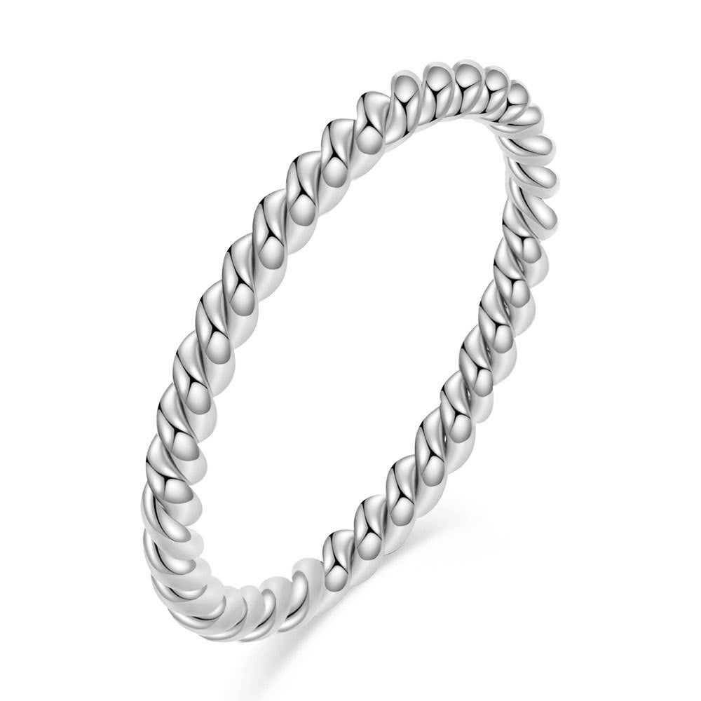 Damen Edelstahlarmreif mit gedrehtem Design Shop Nory