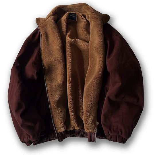 Unisex Wattierte Bomberjacke mit Teddyfutter Shop Nory