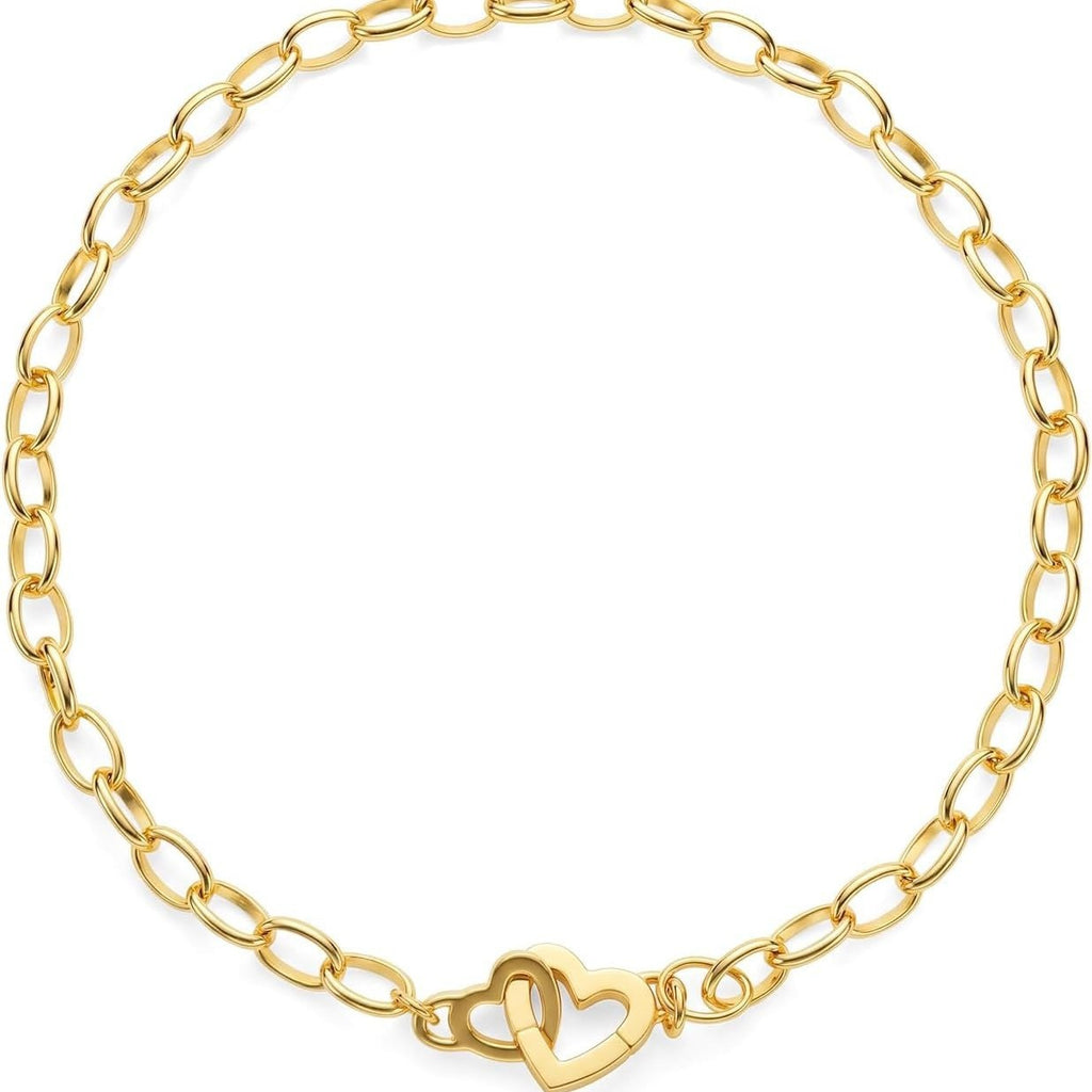 Damen Fußkettchen mit herzförmigen Akzenten und filigranem Kettendesign Shop Nory
