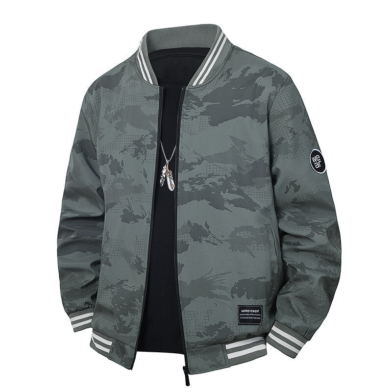 Herren Sportliche Bomberjacke mit kontrastierenden Details Shop Nory