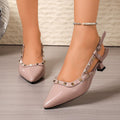Damen Slingback-Pumps mit Nieten-Design