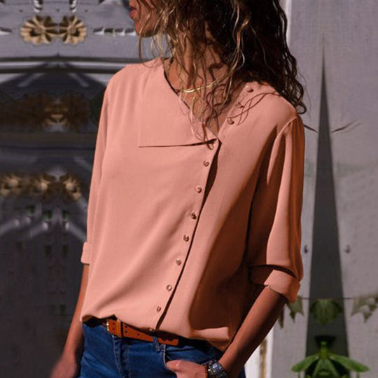 Damen Button-Up Relaxed Fit Bluse