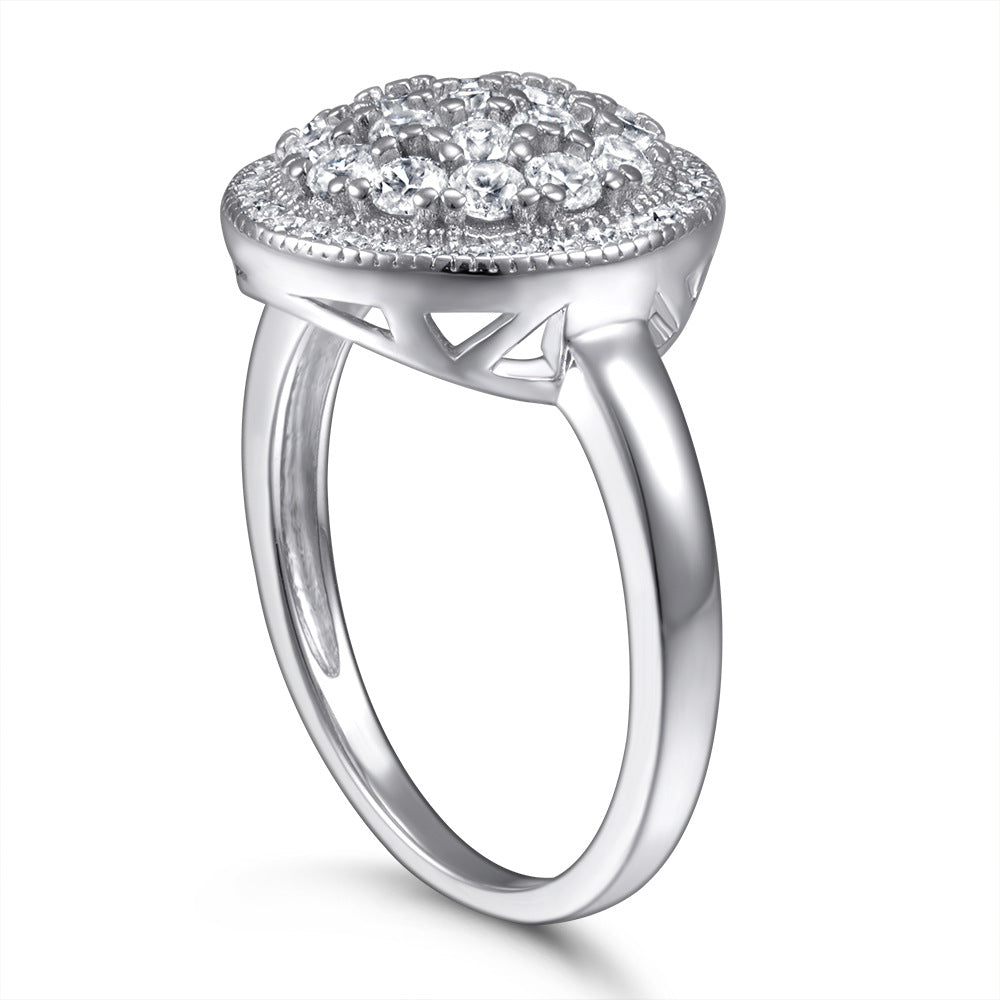 Damen Ring mit funkelndem Kristall-Pavé-Design Shop Nory
