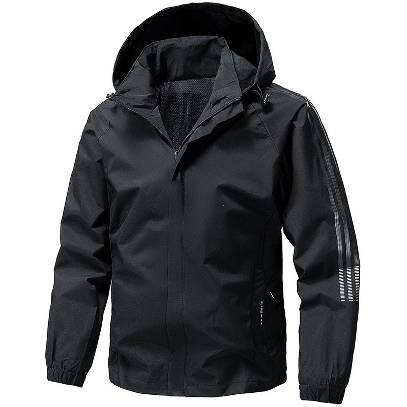 Herren Leichte Funktionsjacke mit verstellbarer Kapuze Shop Nory