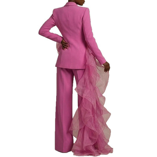 Damen Eleganter Anzug mit asymmetrischem Volant Shop Nory