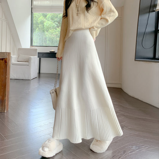 Damen Eleganter plissierter Maxirock Shop Nory