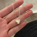 Damen Halskette mit herzförmigem Anhänger aus hochwertigem Silber und elegantem Design Shop Nory