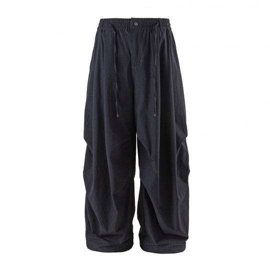 Unisex Weitgeschnittene technische Cargo-Hose mit Gummibund, Kordelzug und Reißverschlusstaschen Shop Nory