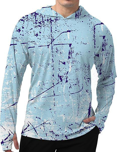 Herren Sportlicher Kapuzenpullover mit abstraktem Druck