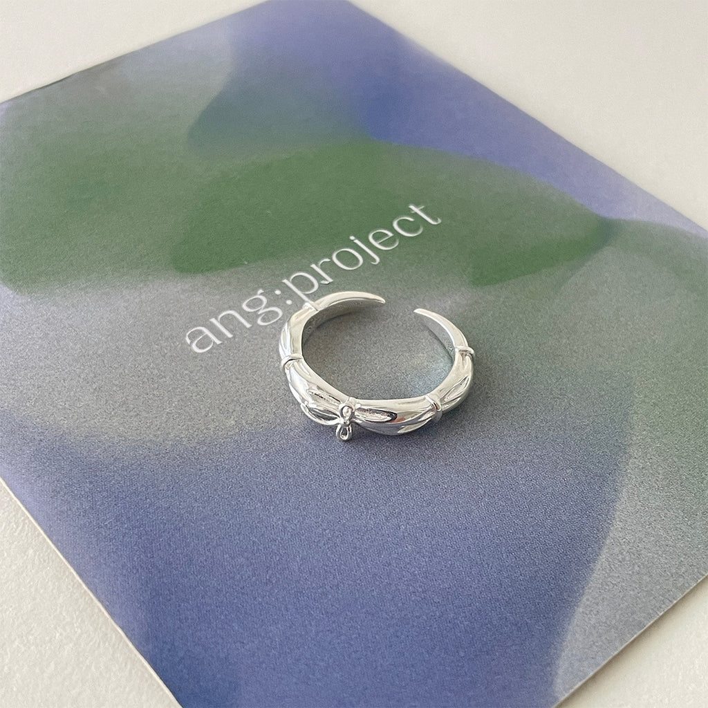 Damen Offener Ring mit filigranem Blattmuster Shop Nory