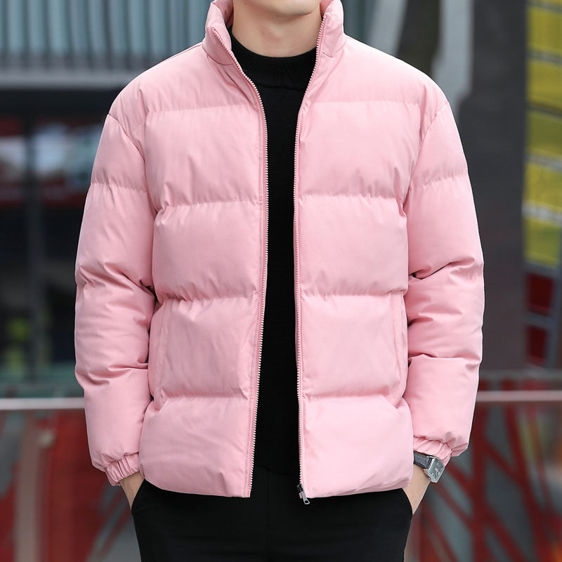 Herren Kurz geschnittene gesteppte Thermojacke mit Stehkragen, Zwei‑Wege Reißverschluss und elastischen Bündchen Shop Nory
