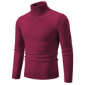 Herren nan taillierter Rollkragenpullover aus feinem Feinstrick mit geripptem Kragen