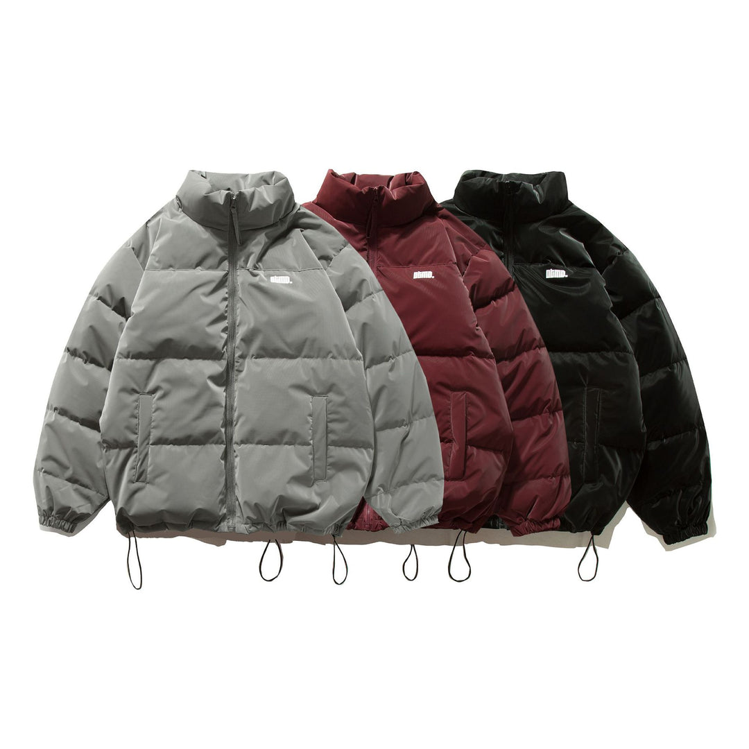 Unisex Kurzer Oversize Stepp-Puffer mit hohem Stehkragen und Kordelzug Shop Nory