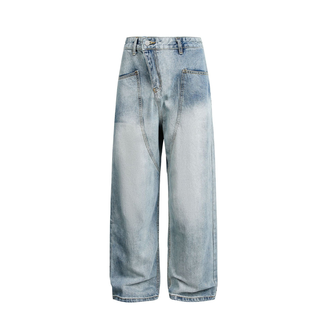 Damen Weite High‑Waist Jeans im Carpenter‑Style mit aufgesetzten Fronttaschen Shop Nory