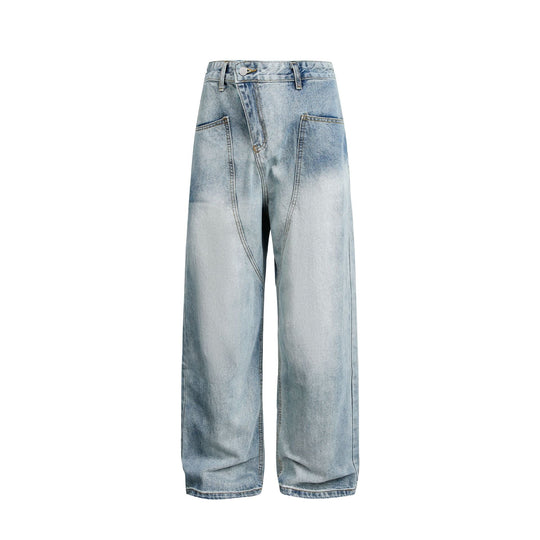 Damen Weite High‑Waist Jeans im Carpenter‑Style mit aufgesetzten Fronttaschen Shop Nory