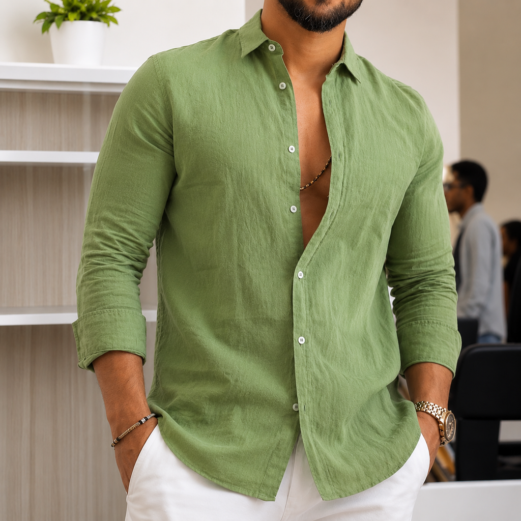 Herren Leichtes Leinenhemd ShopNory