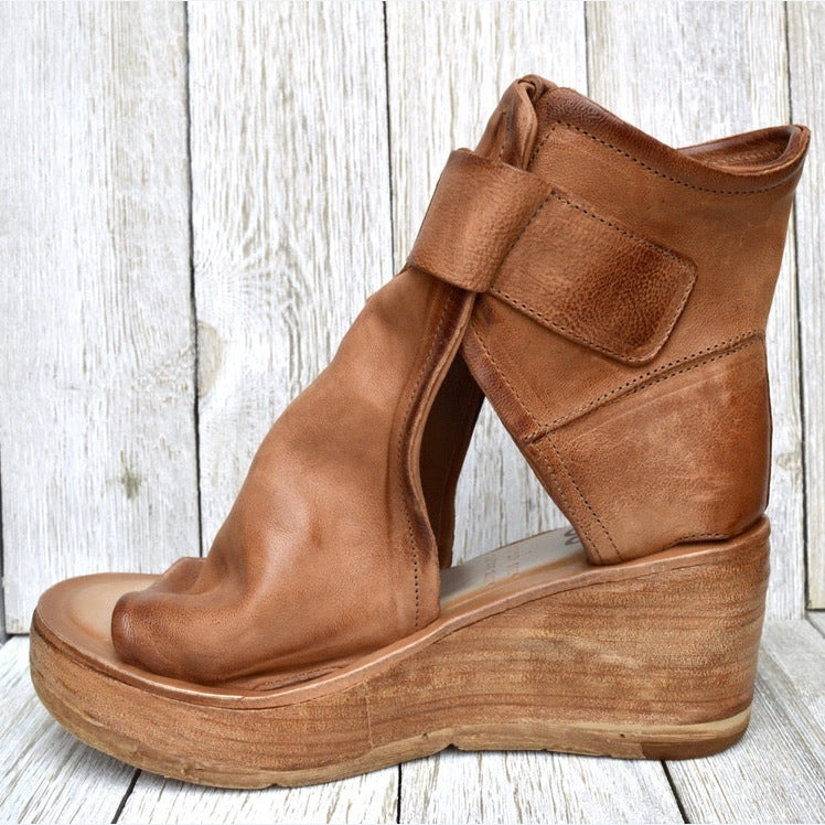 Damen Wedge-Sandaletten mit verstellbarem Schnallenverschluss und komfortablem Fußbett