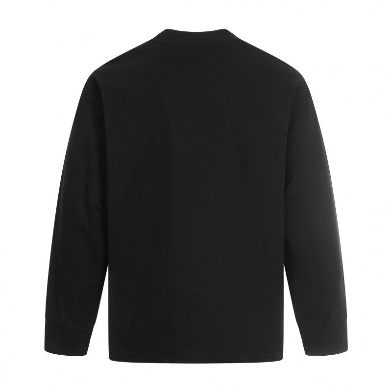 Unisex Langärmeliges Oversize-Basic-Shirt mit Rundhalsausschnitt Shop Nory