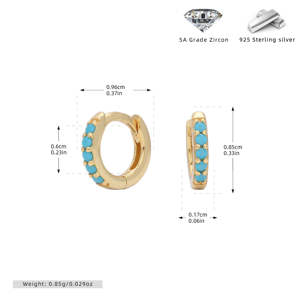 Damen Creolen mit funkelnden Zirkonsteinen aus hochwertigem 925 Sterling Silber Shop Nory