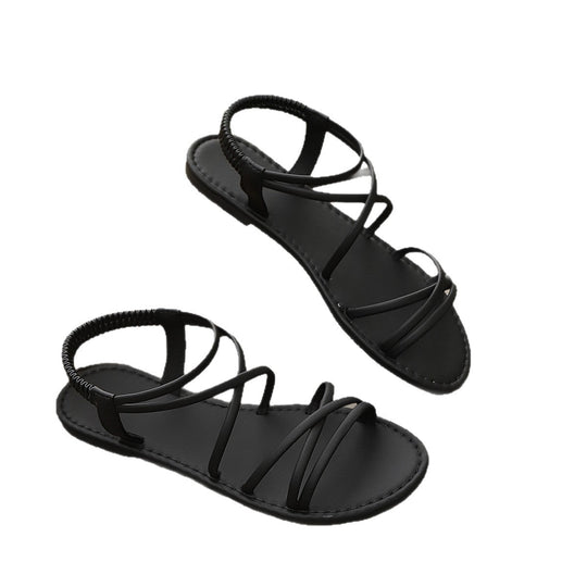 Damen Elegante Freizeit-Sandalen mit verstellbarem Riemen
