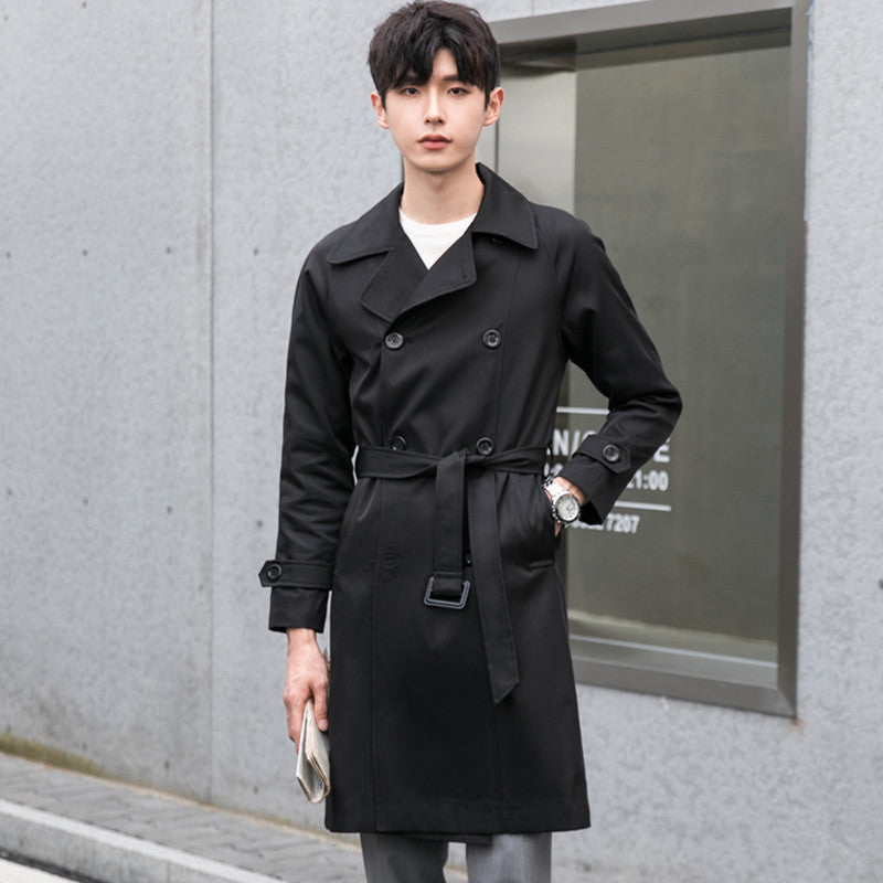 Herren Trenchcoat mit Doppelreiher und tailliertem Schnitt Shop Nory