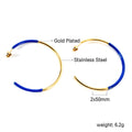 Damen Creolen mit goldplattierter und blaue Verschönerung Shop Nory