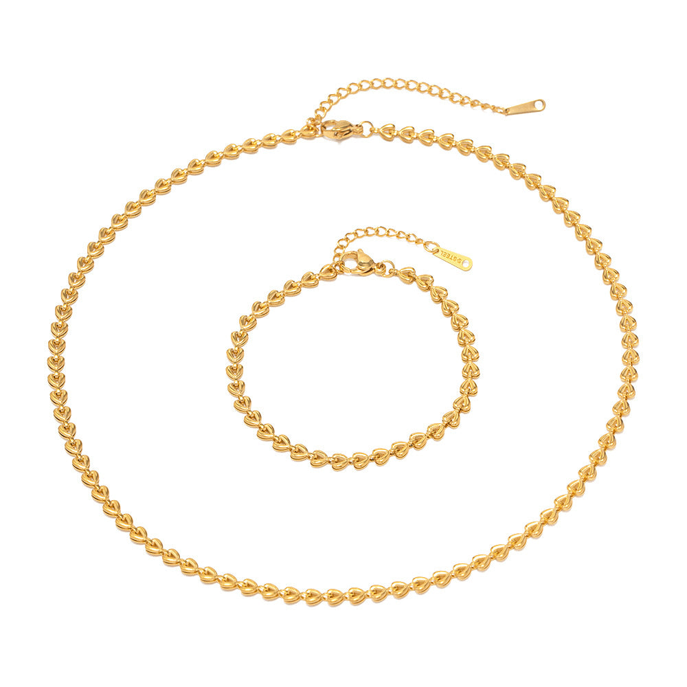 Damen Halskette mit Herzmotiv und verstellbarem Kettendesign Shop Nory