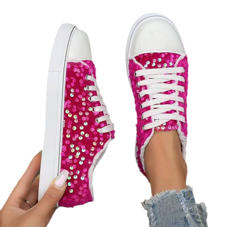 Damen Glitzernde Sneaker mit modischen Pailletten und lässigem Design