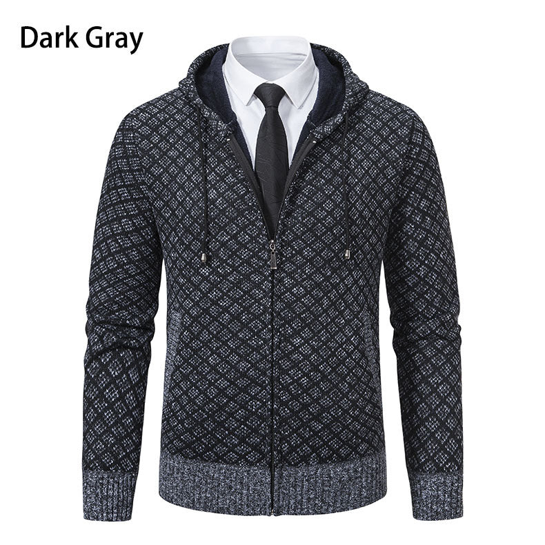 Herren modische Sweatjacke mit Kapuze und elegantem Muster
