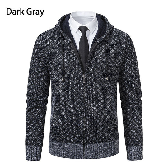 Herren modische Sweatjacke mit Kapuze und elegantem Muster