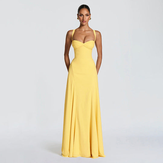 Damen Elegantes Abendkleid mit tailliertem Schnitt und verstellbaren Trägern