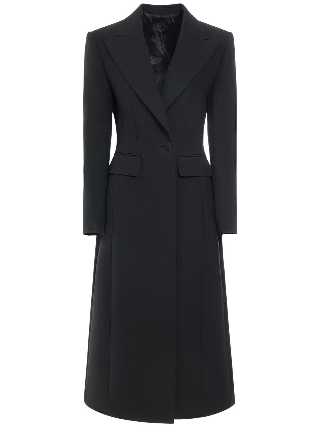 Damen Longline Einreihiger Mantel mit dezenter Taillierung und Spitzrevers Shop Nory