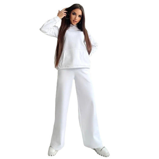 Damen nan Cozy-Komplettset mit extraweichem Oversize-Hoodie, Kängurutasche und High-Waist Palazzo-Sweathose Shop Nory