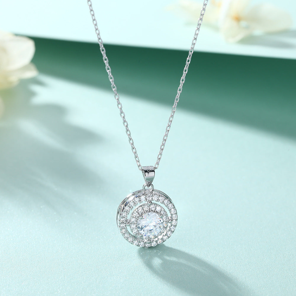 Damen Anhänger mit funkelndem Zirkonia-Rahmen Shop Nory