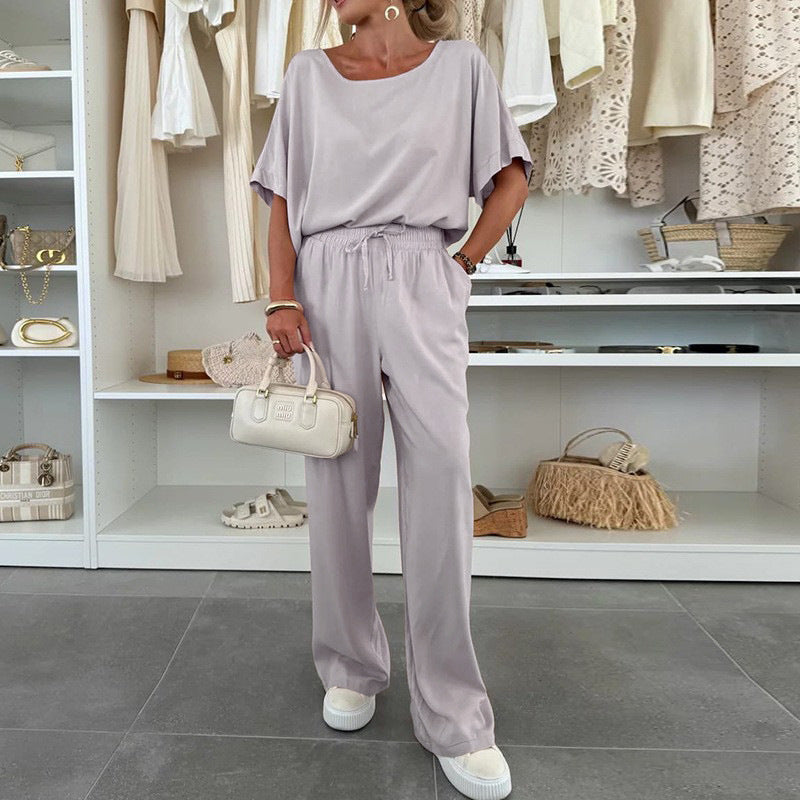 Damen Lässiger Jumpsuit mit weitem Bein und Taillenzug