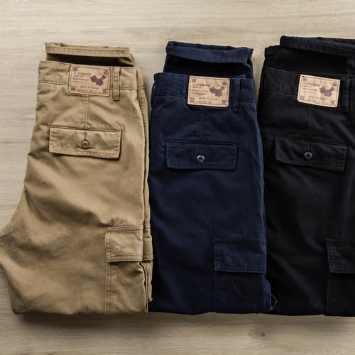 Herren Cargo-Hose mit taperter Passform, Utility-Taschen und verstärkten Nähten Shop Nory