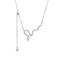 Damen elegante Halskette im Schlangen-Design mit funkelnden Zirkonia Shop Nory