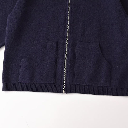 Damen Grobgestrickte Oversize-Zipjacke mit Stehkragen und aufgesetzten Taschen Shop Nory