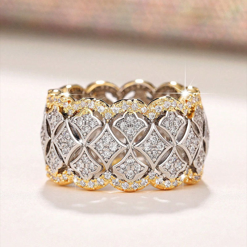 Damen eleganter und funkelnder Ring mit Diamanten Shop Nory