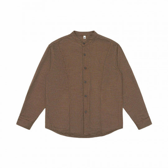 Herren Overshirt‑Hemdjacke mit Stehkragen, Hahnentritt‑Muster und gerundetem Saum Shop Nory