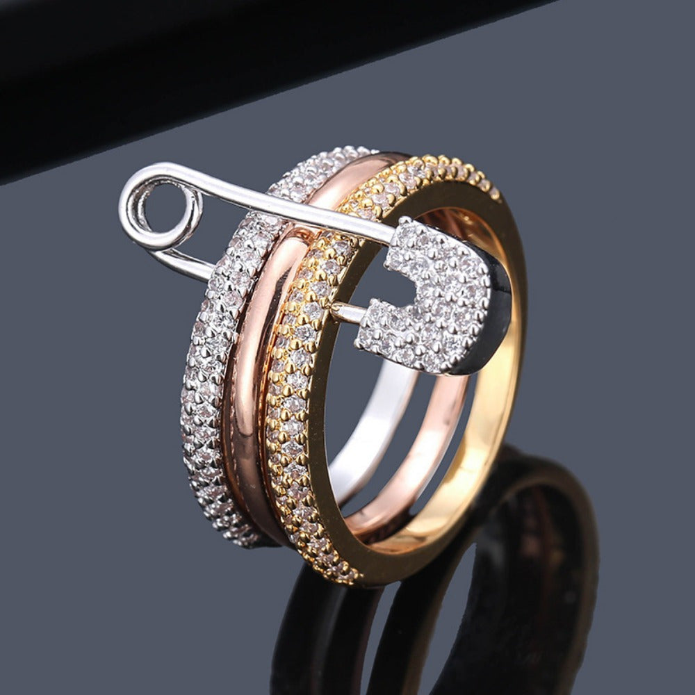 Damenring mit einzigartigem Sicherheitsnadel-Design Shop Nory
