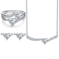 Damen Schmuckset mit elegantem Ring, Ohrringen und Anhänger Shop Nory
