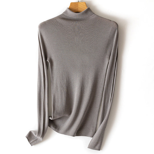 Damen Leichter Feinstrick-Rollkragenpullover mit fließender Passform Shop Nory