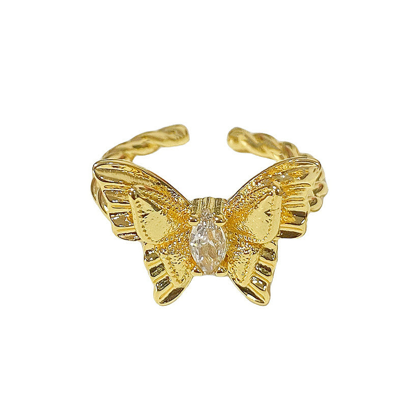 Damen Ring mit filigranem Schmetterlingsdesign Shop Nory