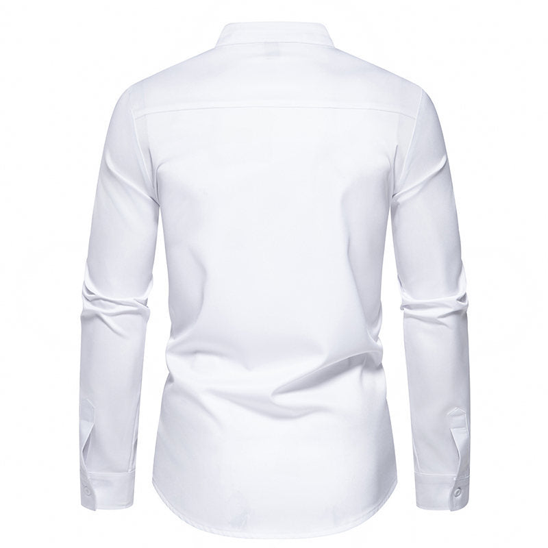 Herren Designer Hemd mit asymmetrischem Farbblock