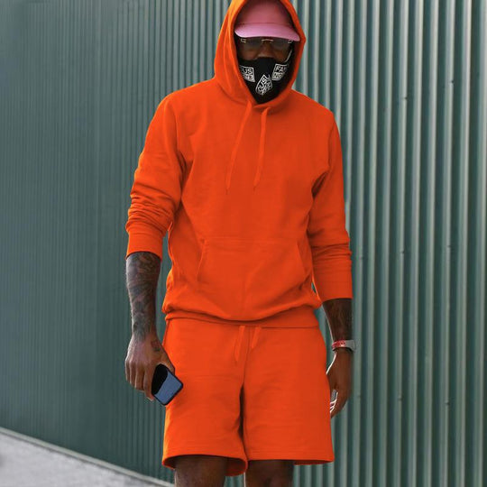 Herren Hoodie-Shorts-Set mit Kängurutasche